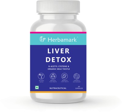 Herbamark LIVER DETOX | Milk Thistle with N-Acetyl Cysteine for Support & Detox Liver(60 Capsules)