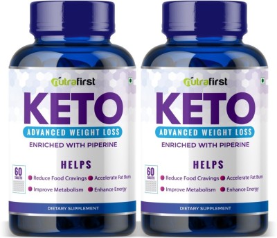 NutraFirst Keto Nutrition Fat Burner Capsules for Naturally Weight Management 2B(2 x 60 Tablets)