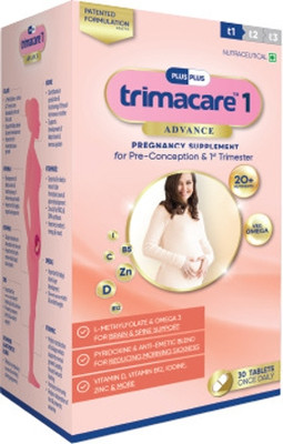 Plus Plus Lifesciences LLP Trimacare 1 Advance Prenatal Supplement for 1st Trimester -(30 Tablets)
