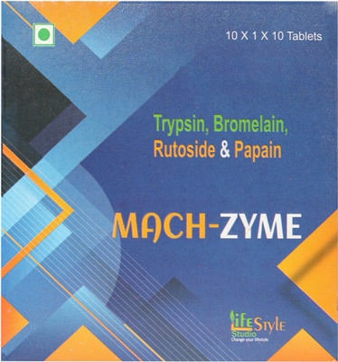 LIFE STYLE STUDIO MACH-ZYME Trypsin, Bromelain, Rutoside & Papain Tablets pack of 1(10 Tablets)