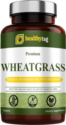Healthy Tag Wheatgrass 800 mg Tablets (K182)(90 Tablets)
