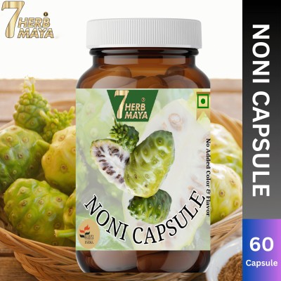7Herbmaya Natural Noni Extract Capsule | Morinda Citrifolia Capsule | Boost Your Immunity(60 Capsules)
