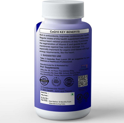 Pro1 Supplements Coq10 Coenzyme Q10 - 100mg Capsules with ALA - 60N(150 g)