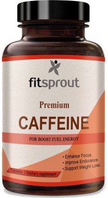 Fitsprout Caffeine 200mg Supports Focus, Energy, Endurance Tablets (K94)(60 Tablets)