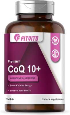Fitvito 120mg Coenzyme Q10 Tablets with Piperine (D98)(60 Tablets)