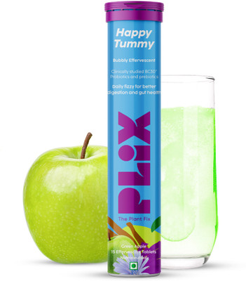 The Plant Fix Plix Happy Tummy + Pre-Probiotics With Clinically Studied BC30(15 Tablets)