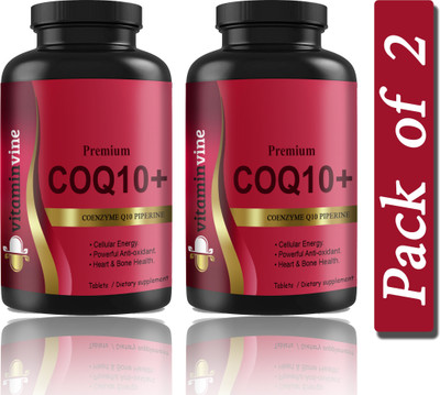 Vitaminvine 120mg Coenzyme Q10 Tablets with Piperine (K192)(120 Tablets)