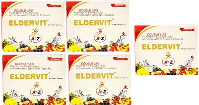 DOUBLE LIPS Eldervit antex MULTIVITAMIN & MULTIMINERAL ANTIOXIDANT GELATIN CAP(5 x 10 )(50 Capsules)