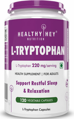 HealthyHey Nutrition L-Tryptophan - 120 Veg Capsules(120 No)