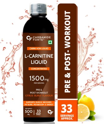 CARBAMIDE FORTE L Carnitine Liquid Supplement for fat loss with 1500mg Per Serving(500 ml)