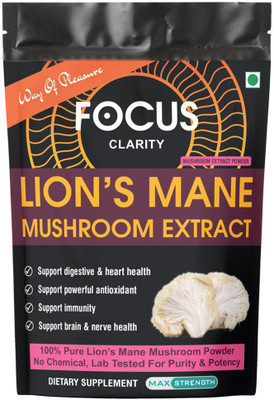 Way Of Pleasure Lions Mane Mushroom Extract For Focus, Immunity Mushroom Supplement(60 g)