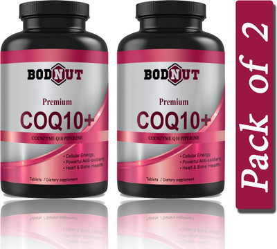 Bodnut 120mg Coenzyme Q10 Tablets with Piperine (D192)(2 x 60 Tablets)
