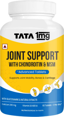 TATA 1mg Joint Support Advanced Tablet with Glucosamine, MSM, & Chondroitin (Non-Veg)(60 Tablets)