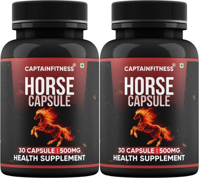 CaptainFitness Horse Capsule| Energy, Strength & Stamina-(161)(2 x 30 Capsules)