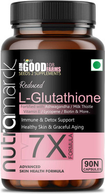NUTRAMARCK L-Glutathione 7X Reduced Capsules for Radiant Skin & Liver Detox(90 Capsules)