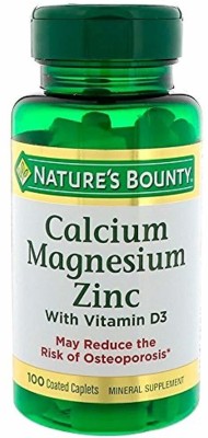 Nature's Bounty Calcium Magnesium Zinc, Caplets, 100 caplets(100 No)