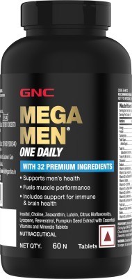GNC Mega Men One Daily Multivitamin for Men(60 Tablets)