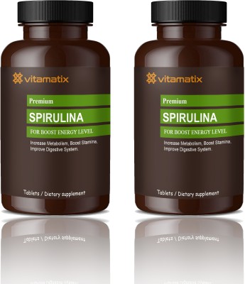 Vitamatix Spirulina Powder Tablets for Men & Women (G267)(2 x 60 Tablets)