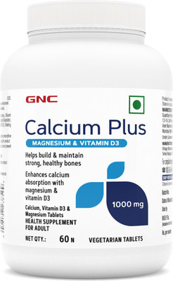 GNC Calcium Plus With Magnesium & Vitamin D3(60 Tablets)