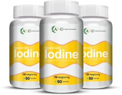 ANC Iodine 150mcg Supplement Support Thyroid & Maintain Healthy Cellular Pack of 3(3 x 90 Tablets)