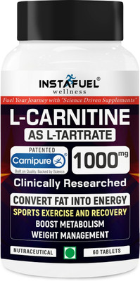 INSTAFUEL Carnipure® L-Carnitine 1000mg - Promotes Fat Loss, Energy & Muscle Recovery(60 Tablets)