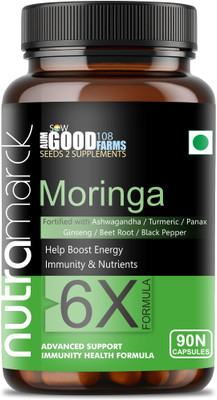 NUTRAMARCK Moringa 6X Capsules | Boosts Immunity & Energy(90 Capsules)