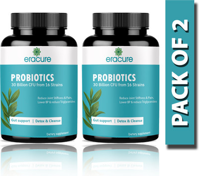 EraCure Probiotic Supplement 30 Billion Cfu Tablets (D262)(2 x 60 Tablets)