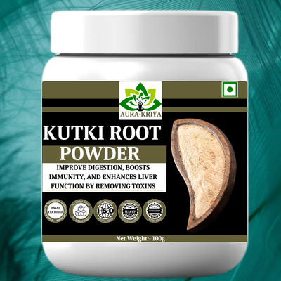 Aura Kriya Pure Kutki Powder - Supports Digestion, Heart Health & Liver Detoxification(2 x 100 g)