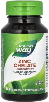 Nature's Way Zinc Chelate, 30 mg, 100 Capsules(30 mg)