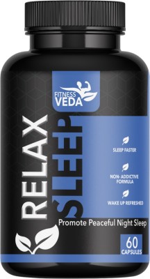 FITNESSVEDA Relax Sleep ||| Sleep Faster Non Addictive Formula and Wake Up Refreshed(60 Capsules)