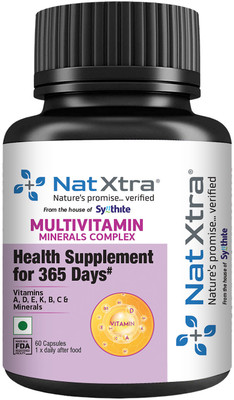 NatXtra Multi Vitamin Mineral Complex Supplement for Balanced Nutrition(60 Capsules)