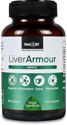StemRx Liver Armour Milk Thistle Extract Antioxidant Liver Support Supplements(60 Capsules)