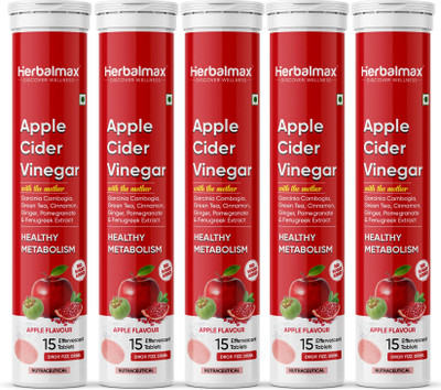 Herbal max Apple Cider Vinegar | Garcinia Extract to control cravings | weight loss(5 x 15 Tablets)