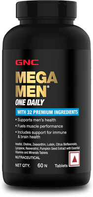 GNC Mega Men One Daily Multivitamin for Men(60 Tablets)