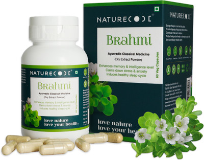 Nature Code Brahmi Extract (500 MG) Capsules(60 Capsules)