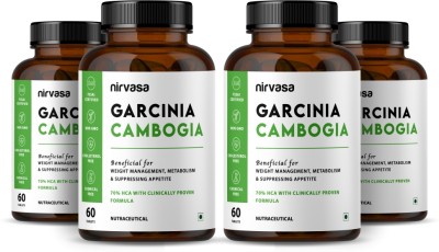 Nirvasa Garcinia Cambogia Capsules for Weight Management For Men & Women(4 x 60 Capsules)