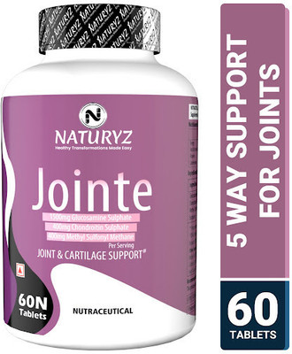 NATURYZ Jointe With 1500Mg Glucosamine, 400Mg Chondroitin & 400Mg Msm for Joint Support(60 Tablets)