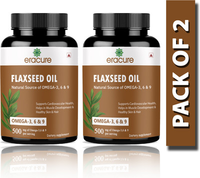 EraCure Flaxseed extract Capsules Omega 369 (D244)(2 x 60 Capsules)