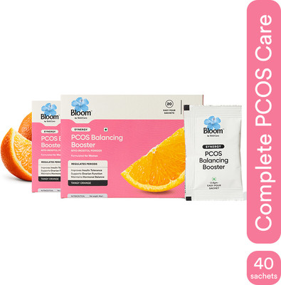 Bloom PCOS Balancing Myo-Inositol Powder| 40 Easy Pour Sachets(3 x 33.33 g)