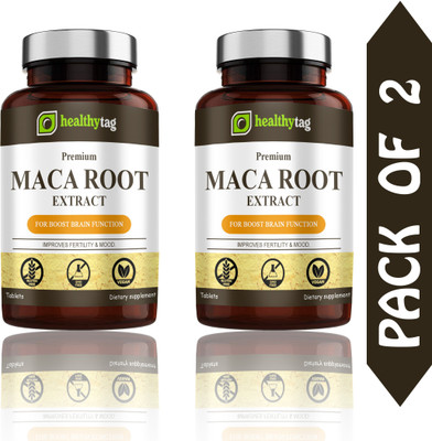 Healthy Tag Maca Root Tablets Enriched with Maca Root Extract (K209)(2 x 60 Tablets)