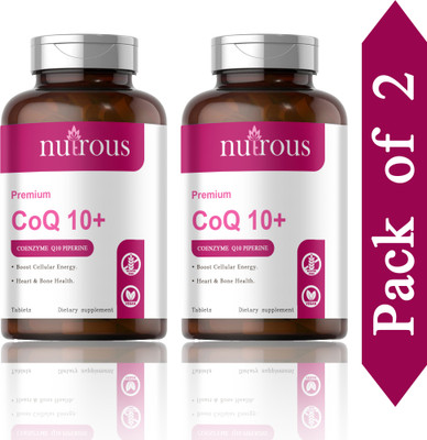 Nutrous 120mg Coenzyme Q10 Tablets with Piperine (G192)(2 x 60 Tablets)