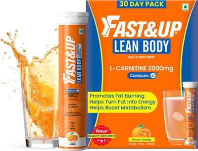 FAST&UP L-Carnitine Lean Body - Helps Convert Fat into Energy, 2000 mg Carnipure TM(3 x 20 Tablets)
