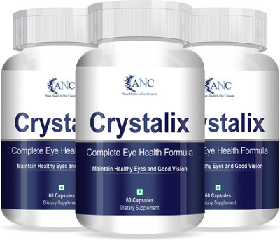 ANC Crystalix Complete Eye Health Formula To Maintain Healthy Eyes and Good Vision(3 x 60 Capsules)