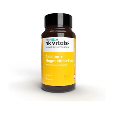 hk vitals Calcium Magnesium & Zinc | With Vitamin D3, Calcium Supplement(90 Tablets)