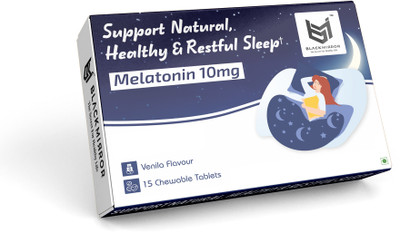 Black mirror MELATONIN 10MG HEALTHY NATURAL & RESTFUL SLEEP SUPPORT chewable tablets (15 TAB)(1 No)