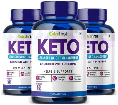 NutraFirst Keto Nutrition Fat Burner Capsules for Naturally Weight Management 3B(3 x 60 Tablets)