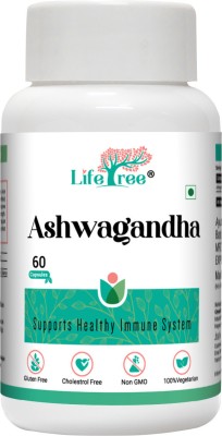 LifeTree Ashwagandha Supplement Supports Healthy Immune System Capsules(60 Capsules)