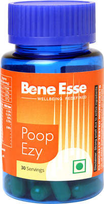 Bene Esse Poop Ezy Plant-Based Stool Softener Supplement, Gentle Colon Cleanse(30 Tablets)