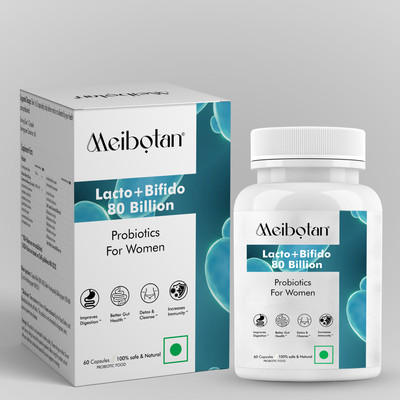 MEIBOTAN Probiotics Lactobacillus with Bifidobacterium 16 Strains 80 Billion CFU Women(60 Capsules)