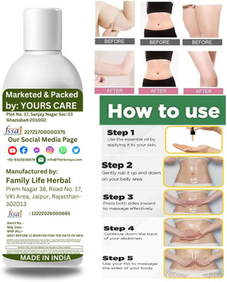 NaughtyCare Pure Natural Fat Burning Oil for Body Shaping and Cellulite Reduction(2 x 100 ml)